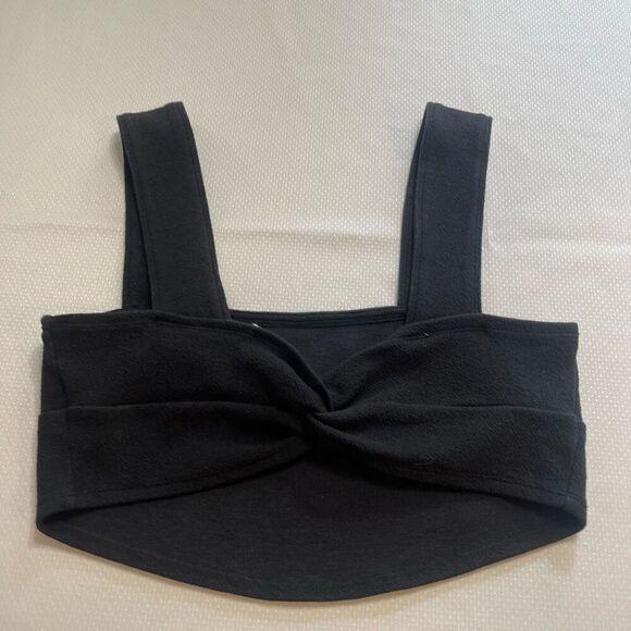 Free People Beach Black Crop Top Size Medium - Picture 3 of 9